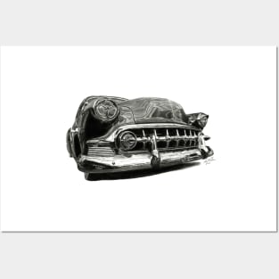 Vintage 1950s Car - classic car Posters and Art